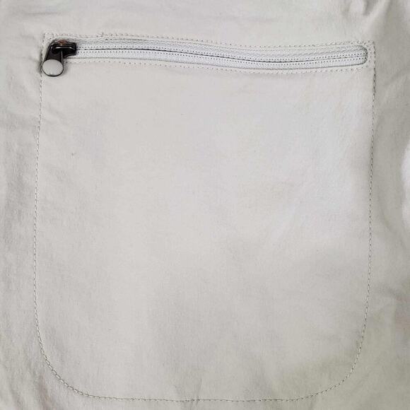 LL Bean Pants Crop Womens Size 8 Straight Leg Outdoor Hiking Capri Khaki - Picture 6 of 10